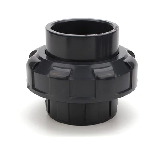 Aquagation PVC Union - Schedule 80 - EPDM O-Ring - ANSI - Socket x Socket - 1-1/2-Inch