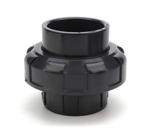 Aquagation PVC Union - Schedule 80 - EPDM O-Ring - ANSI - FPT x FPT - 1-1/2-Inch