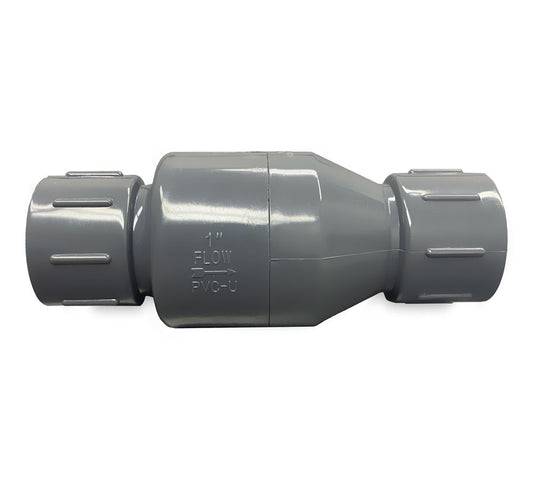 PVC Spring Check Valve - Gray - Socket x Socket - 3/4-Inch