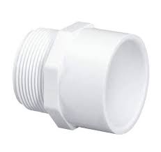 PVC Male Adapter - Schedule 40 - White - Socket x MPT - 3/4"