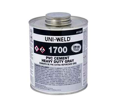 PVC Cement - Gray - Heavy-Duty Glue - 1-Quart