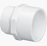 PVC Male Adapter - Schedule 40 - White - Socket x MPT - 1-1/2-Inch